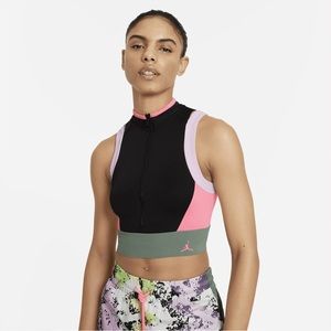 NWT RARE PINK GREEN BLACK Jordan Heatwave Women's Crop Top XS